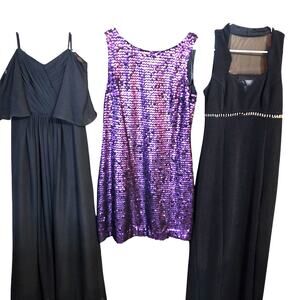 Women's Large 10 12 Formal Dresses Cocktail Party Prom Wholesale lot of 3 L